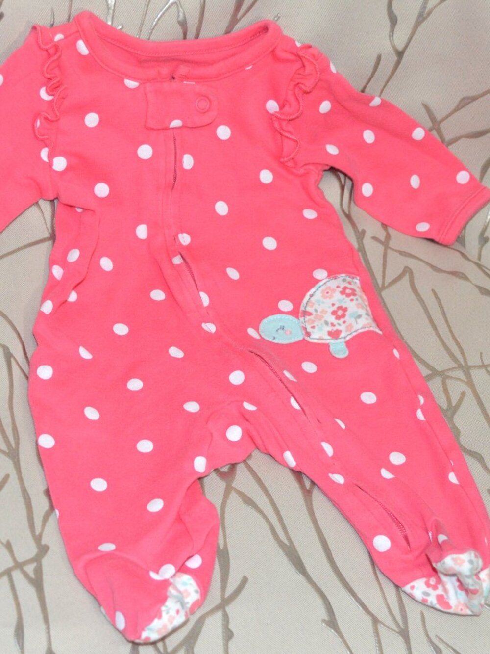 Pijama rosa con puntos y tortuguita – Child of Mine (Carter’s) – Newborn